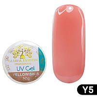 Global Fashion Гель для нарощування нігтів, Yellowish - 5, 50 г