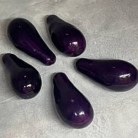 Набір овочів- Баклажан - міні декор (муляж) розмір 2,5*6 см (одного), пінопласт, фіолетовй, арт 018277, упаковка 5 шт, Фіолетовий