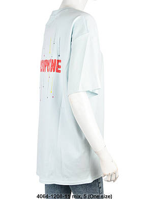 Футболка жіноча 100% котон оптом (One size) Китай 4064-137201, фото 3