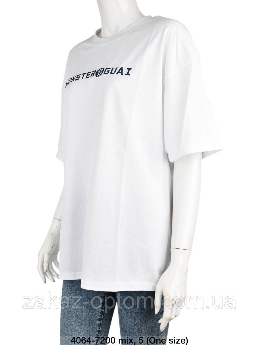 Футболка жіноча 100% котон оптом (One size) Китай 4064-137208