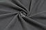 Муслін однотонний двошаровий жатий, колір графітовий, ширина 135 см, фото 3