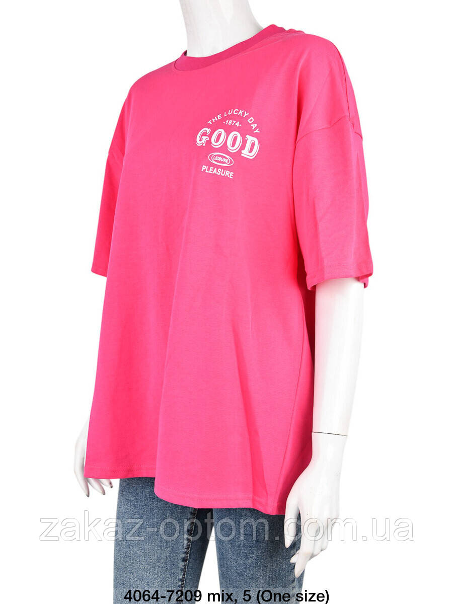 Футболка жіноча 100% котон оптом (One size) Китай 4064-137216