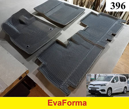 3D килимки EvaForma на Toyota Proace City '19-, без центрального підлокітника, 3D килимки EVA, фото 1