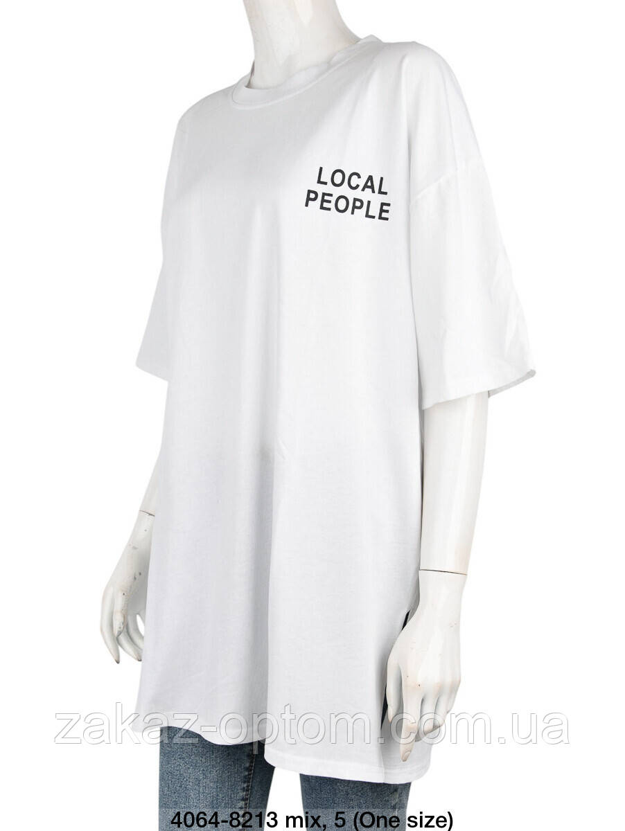 Футболка жіноча 100% котон оптом (One size) Китай 4064-137219