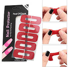 U-подібні силіконові захисні наклейки для кутикули та бічних валиків від лаку.