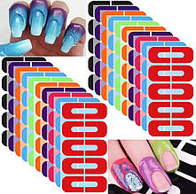 U-подібні силіконові захисні наклейки для кутикули та бічних валиків від лаку