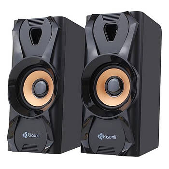 Комп'ютерні колонки USB/AUX, 2x3W, Kisonli U9003 / Колонки для ПК та ноутбука / Акустична система
