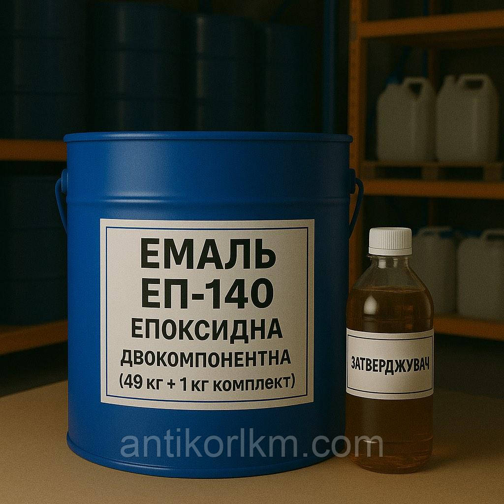Емаль ЕП-140 Епоксидна, Двокомпонентна, (49 кг + 1 кг комплект)