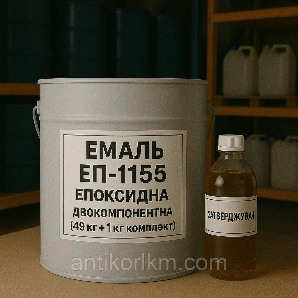 Емаль ЕП-1155 Епоксидна, Двокомпонентна, (49 кг + 1 кг комплект)