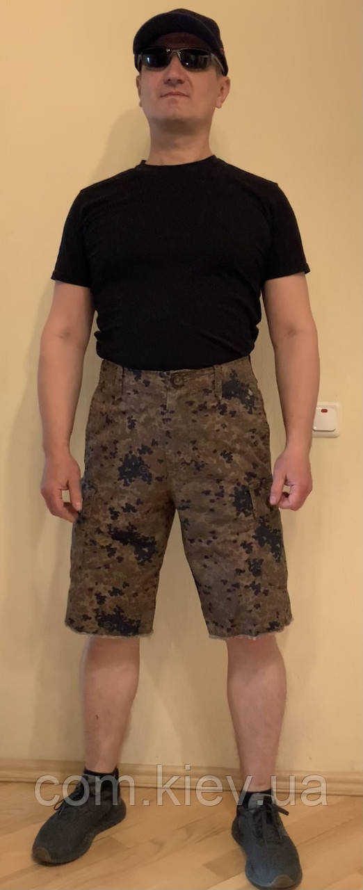 Шорти чоловічі Volcom Scout камуфляж Flecktarn, 100% бавовна, розміри 32, 34, фото 1