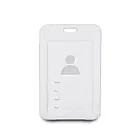 Бейдж на шнурку, вертикальний, колір білий, фото 2