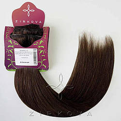 Натуральне Європейське Волосся на Заколках 40 см 110 грам, Шоколад №04