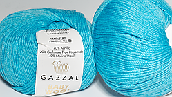 Пряжа Baby wool gazzal-820 бірюза