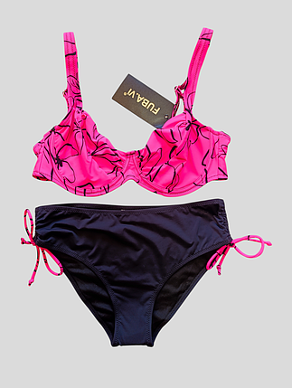 Купальник 2025 раздельный Fuba 25008 МАЛИНОВЫЙ(В НАЛИЧИИ ТОЛЬКО 48 50 52 54 56 УКР р-ры), фото 1