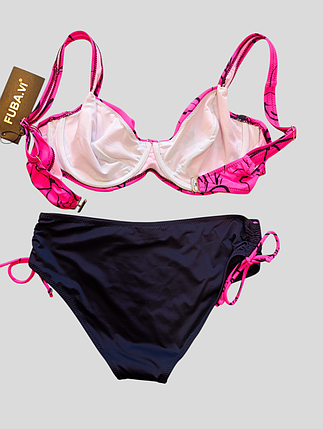 Купальник 2025 раздельный Fuba 25008 МАЛИНОВЫЙ(В НАЛИЧИИ ТОЛЬКО 48 50 52 54 56 УКР р-ры), фото 2