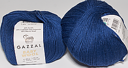 Пряжа Baby wool gazzal-802 темно-синій