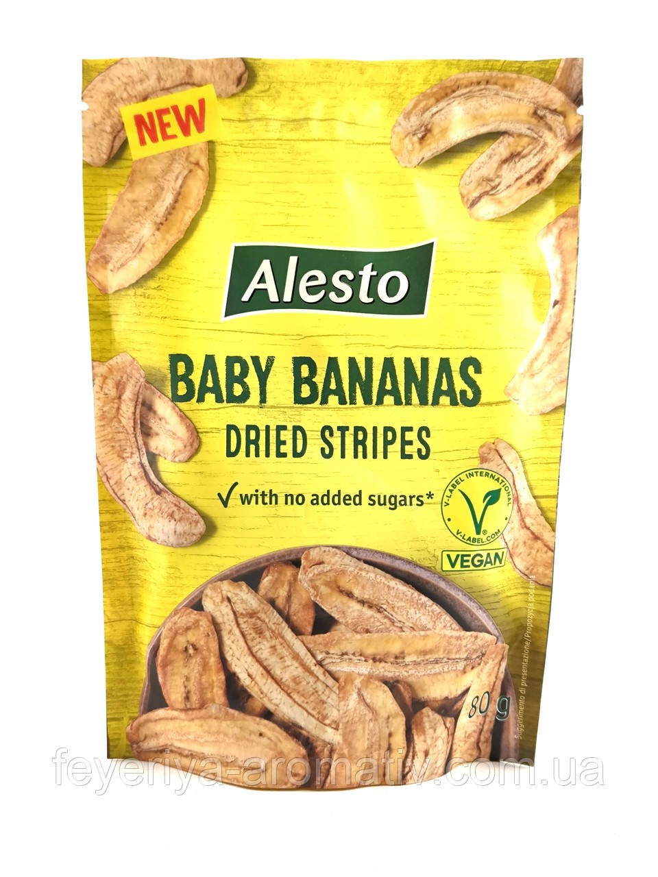 Сушені банани Alesto Baby Bananas Dried Stripes 80 г