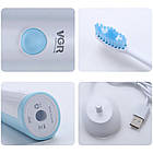 Електрична зубна щітка + 2 насадки, VGR V801 / Ультразвукова щітка для зубів / Акумуляторна зубна щітка, фото 6