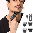 Акумуляторна машинка для стрижки, 4 насадки, 2000 мАг, USB, VGR 995 Pro / Акумуляторний тример, фото 4