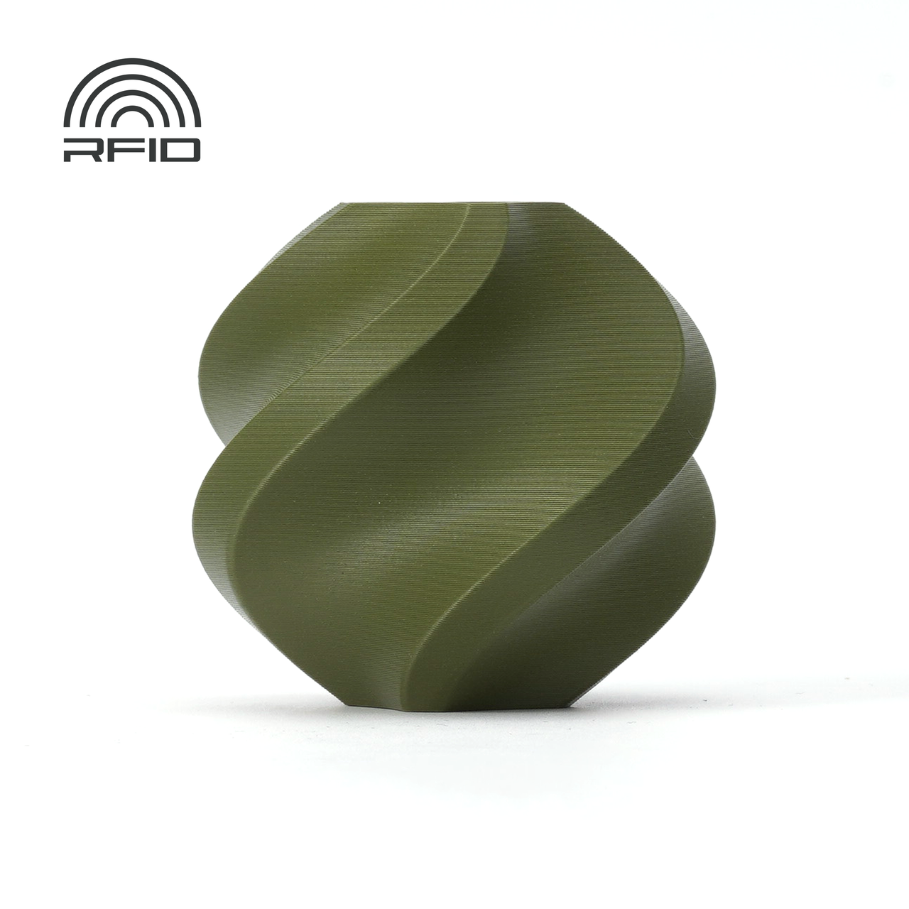 Пластик без котушки Bambu Lab PLA Matte Dark Green (11501), Refill, 1.75мм, 1кг, 315м, 190-230°C, Темно-Зелений філамент для 3Д
