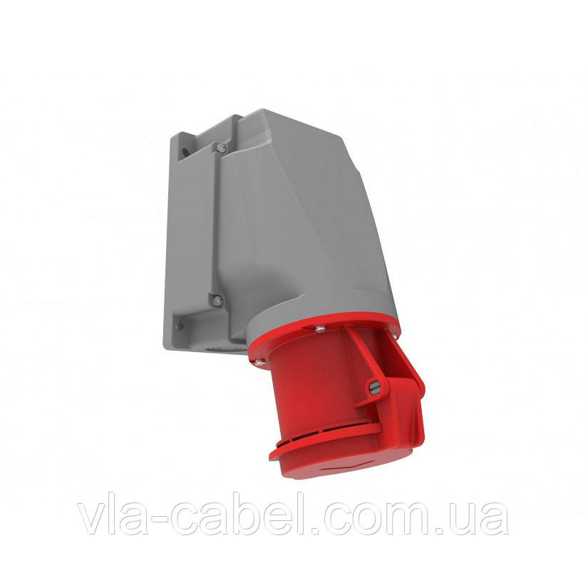 Розетка настінна 90° 380V 4*63A поліамід IP44, Bemis (BC1-4504-2535)