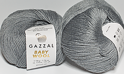 Пряжа Baby wool gazzal-818 темно-сірий