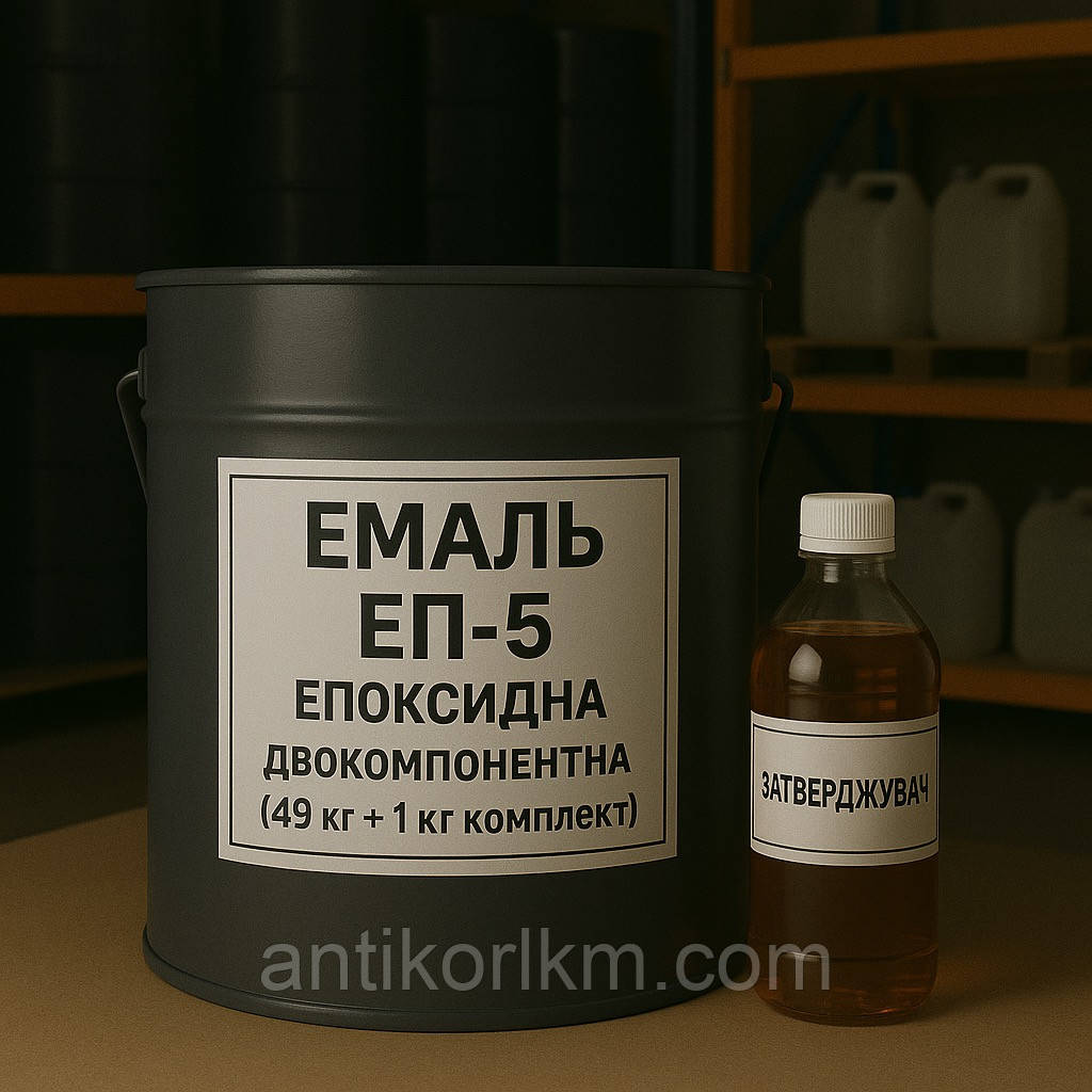 Емаль ЕП-5 Епоксидна, Двокомпонентна, (49 кг + 1 кг комплект)