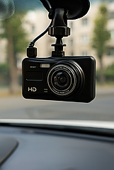 Відеореєстратор A-10 2 камери, G-сенсор, нічне бачення, екран 4", кут огляду 170 °, чорний, 1280P