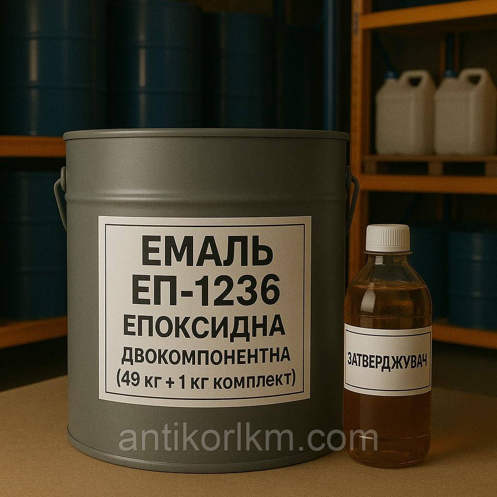 Емаль ЕП-1236 Епоксидна, Двокомпонентна, (49 кг + 1 кг комплект)