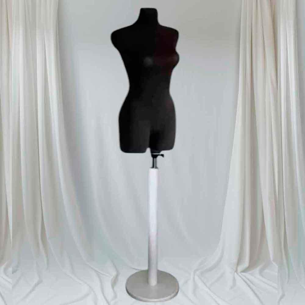 Манекен Кравецький Жіночий 50\44\XL Чорний пінопластовий брючний на дерев'яній ніжці , для шиття, фото 1