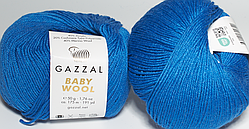 Пряжа Baby wool gazzal-830 синій