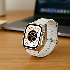 Смарт годинник з вимірюванням тиску сенсорні спортивні SmartX 8 Ultra наручні, фітнес трекер Lugi Білий