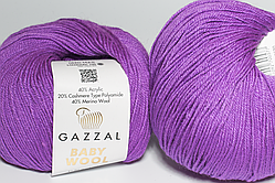 Пряжа Baby wool gazzal-815 фіолетовий