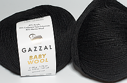Пряжа Baby wool gazzal-803 чорний