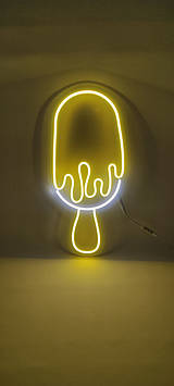 Неонова LED вивіска Морозиво 250х500мм