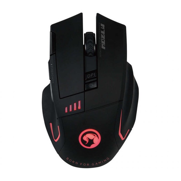 Беспроводная бесшумная компьютерная мышь Marvo M720W 6colors-LED 8 кнопок Fast Key 4800 dpi Black