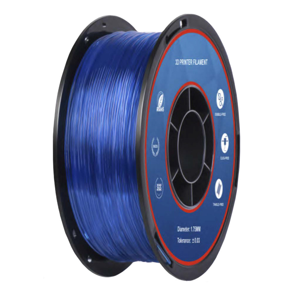 TPU нитка для 3D-друку, прозорий сапфірово-синій, 1 кг, 1.75 мм