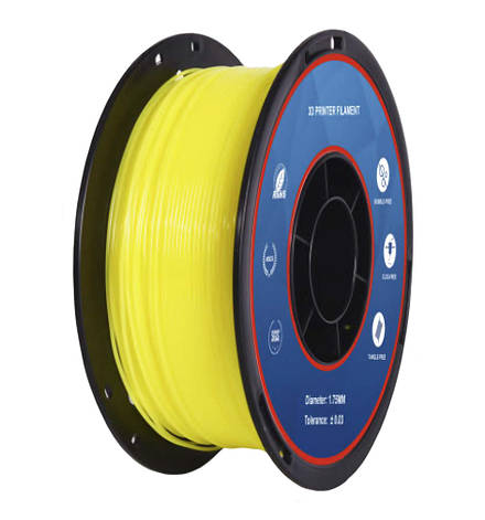 TPU нитка для 3D-друку, 1 кг, 1.75 мм, жовтий, фото 1