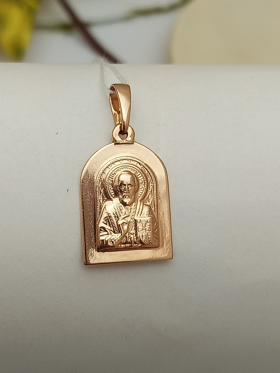 Золота ікона Chish Миколи 585 проби