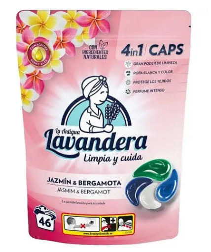 Капсули для прання Lavandera 4в1 з ароматом жасмину та бергамоту 46 шт, фото 1