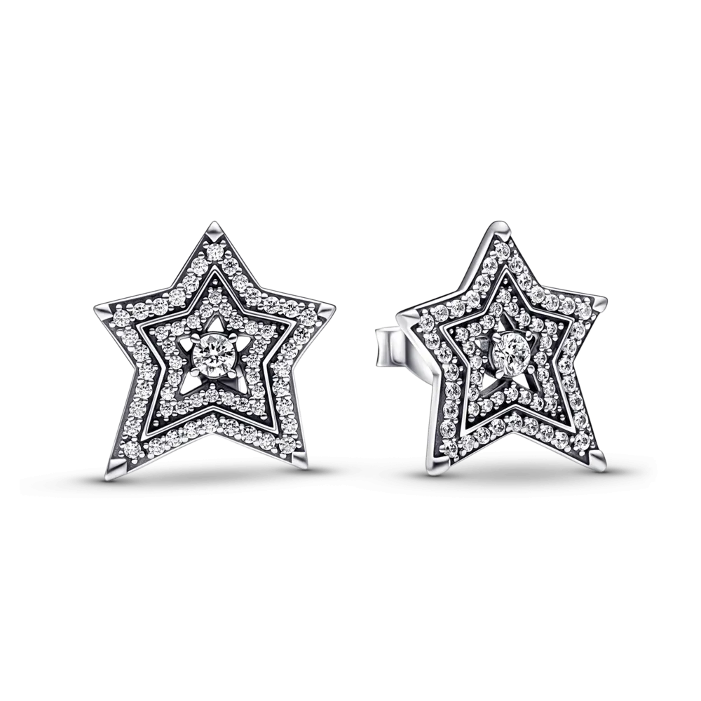 Срібні сережки No Brand Асиметричні зоряні зірки 292415C01, фото 1