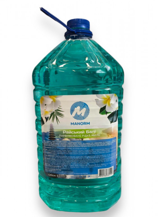 Мило рідке Чистолайн Софт "Райський Балі" ТМ Manorm, 5000 мл (ПЕТ)