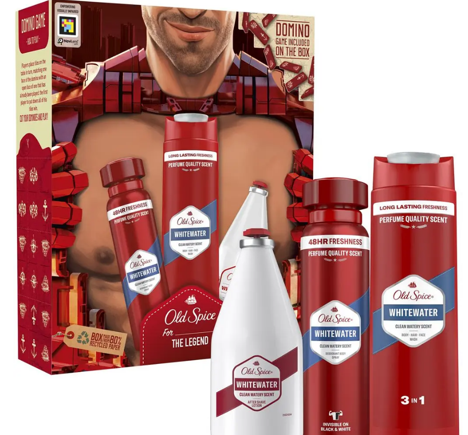 Подарунковий набір Old Spice Ironman: Аерозольний дезодорант 150 мл + Гель для душу 3 в 1, 250 мл + Лосьйон після гоління 100мл, фото 1