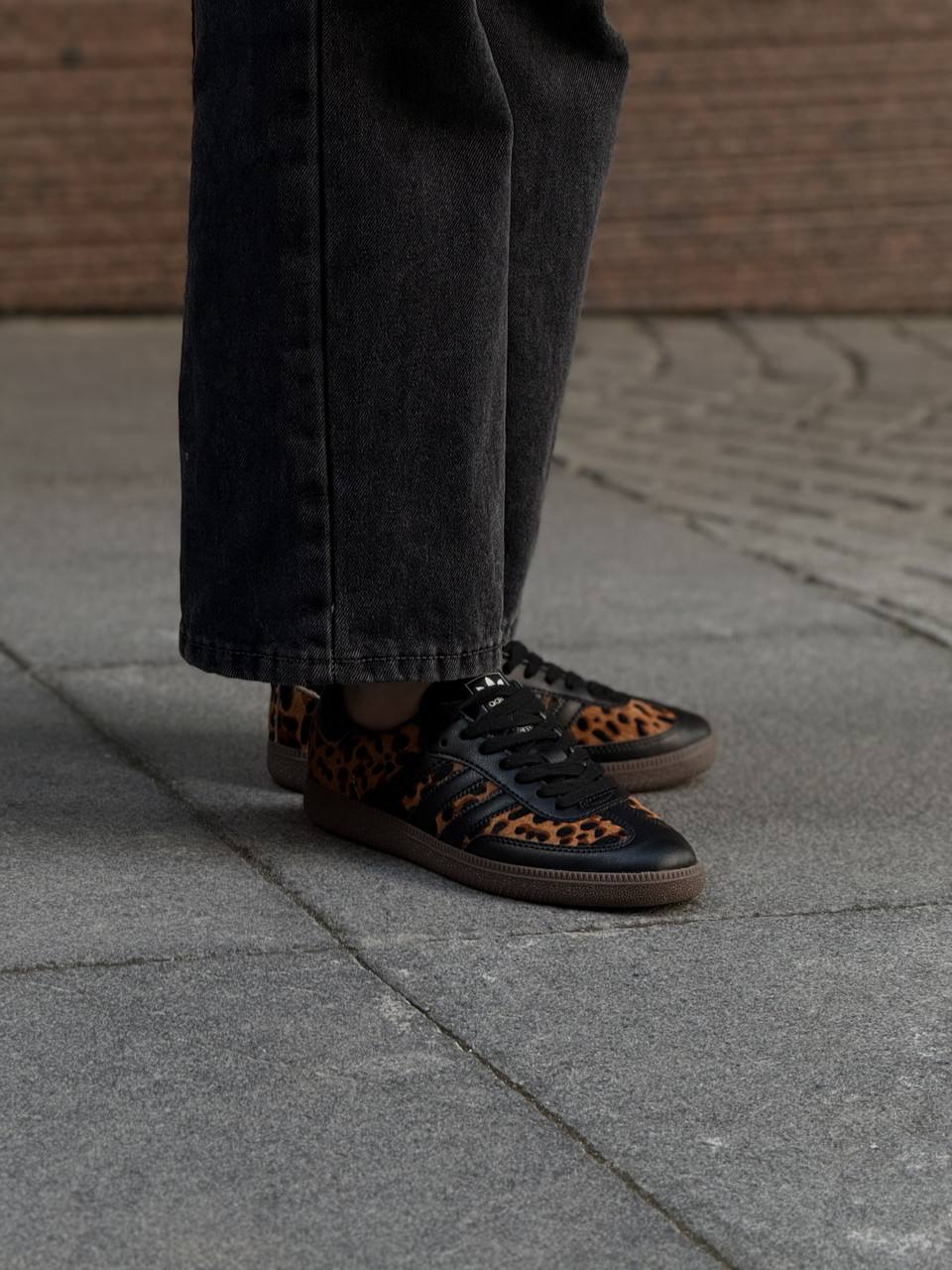 Кросівки жіночі adidas Samba OG Black Green Leopard / JI2735, фото 1