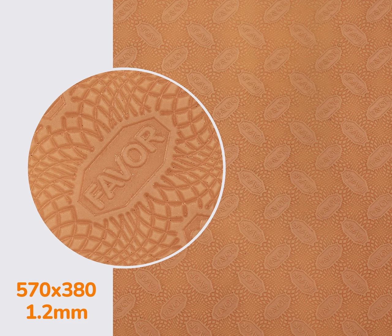 Гумова профілактика FAVOR, р. 570*380*1.2 мм, кол. Tendon