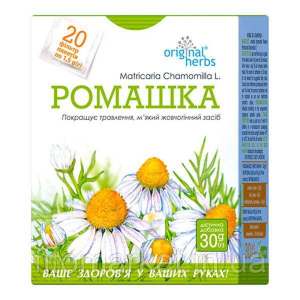 Фіточай Organic Herbs Ромашка фільтр-пакети 1,5 г № 20