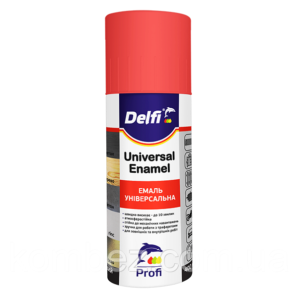 Фарба аерозоль біла матова 9010, 400мл "Delfi", фото 1