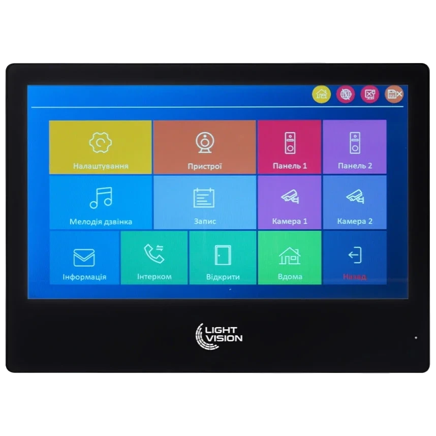 Light Vision SINGAPORE WiFi FHD BLACK (AI) 10" Відеодомофон, фото 1