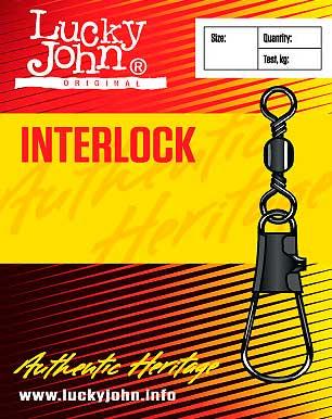 Застібка+вертлюжок  LJ INTERLOCK / *10шт, тест 12кг., фото 1