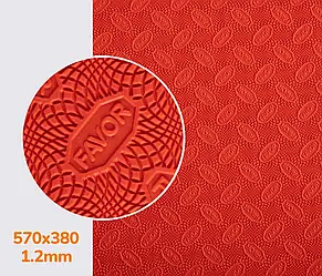 Гумова профілактика FAVOR, р. 570*380*1.2 мм, кол. червоний (4) red